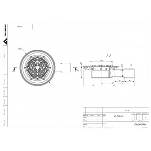 Воронка кровельная VB 090.0 F горизонтальный выпуск DN40/50 без фланца, плоский листвоуловитель