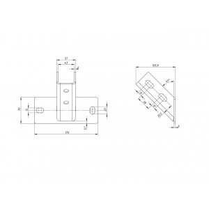 Опора напольная 45 V хц